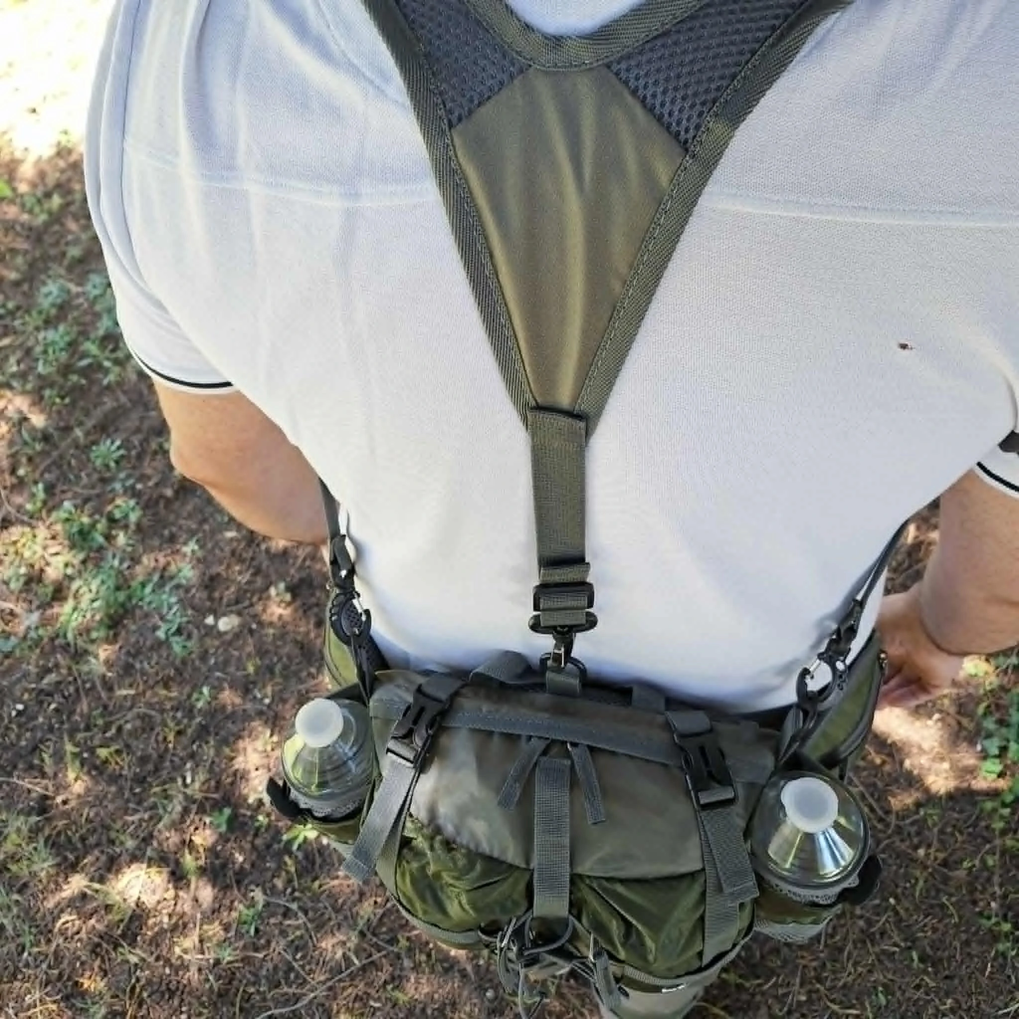 Mochila Outdoor Rando Confort Plus — costas acolchoadas, vários bolsos, verde escuro – photo 15
